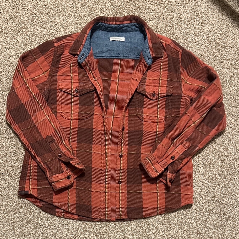 Women’s Blanket Shirt in Terra Cotta Cabin Plaid M/L